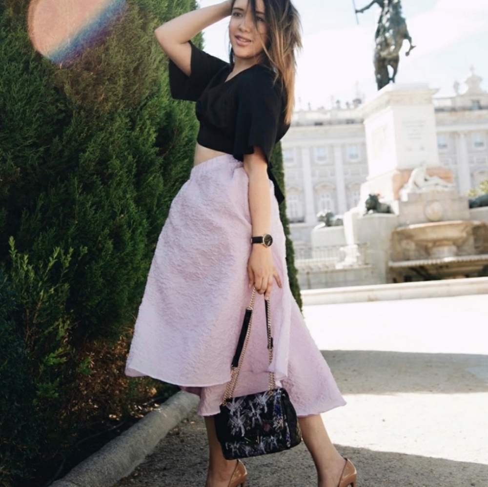 ZARA Limited edition asymmetrical skirt color lilac peplum bloggers favorite - Picture 5 of 16